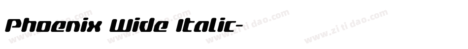 Phoenix Wide Italic字体转换